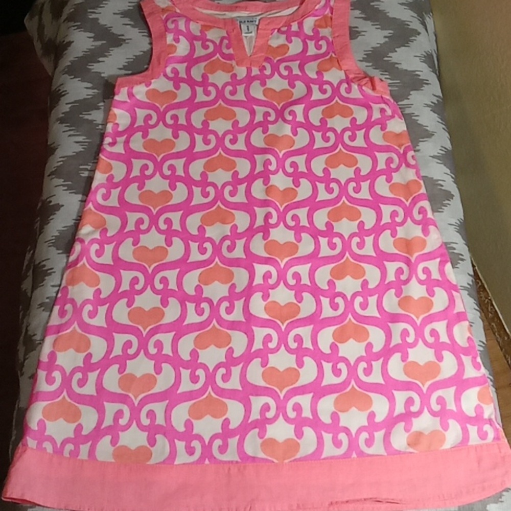 Old Navy Pink & White Dress w/ Hearts ♥